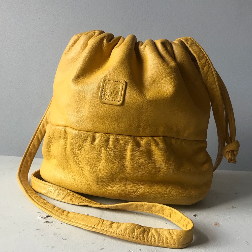 Vintage Anne Klein Yellow Small Bag Like New